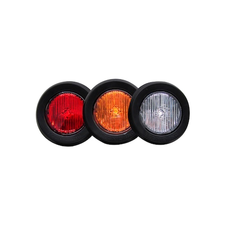 Tecniq 2" Round Amber Led Sidemarker Clear Lens TQ S30-AC00-1